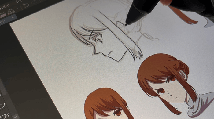 イラスト描画風景の画像