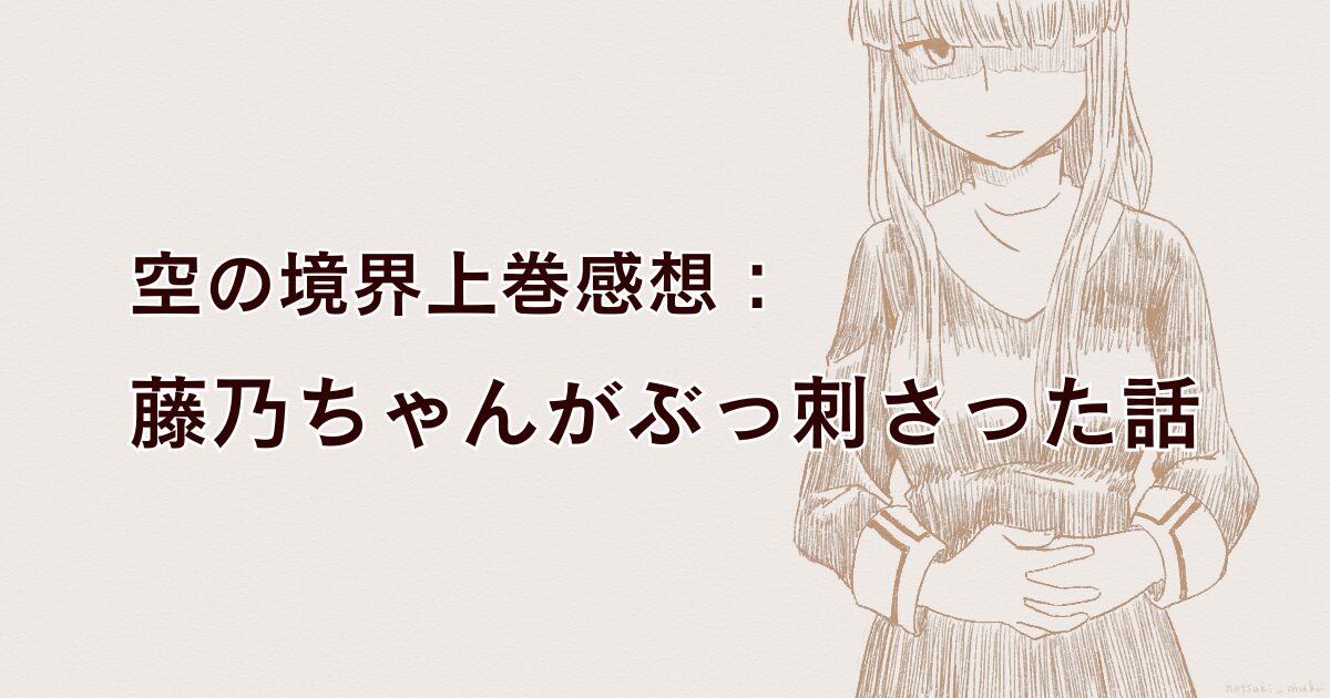 空の境界上巻感想記事のアイキャッチ画像