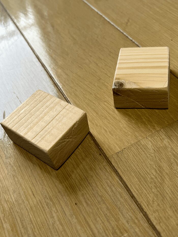 やすり掛け後のブロックの画像