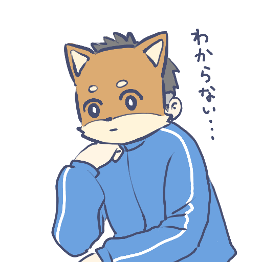 分からないポーズのブログ内キャラクター