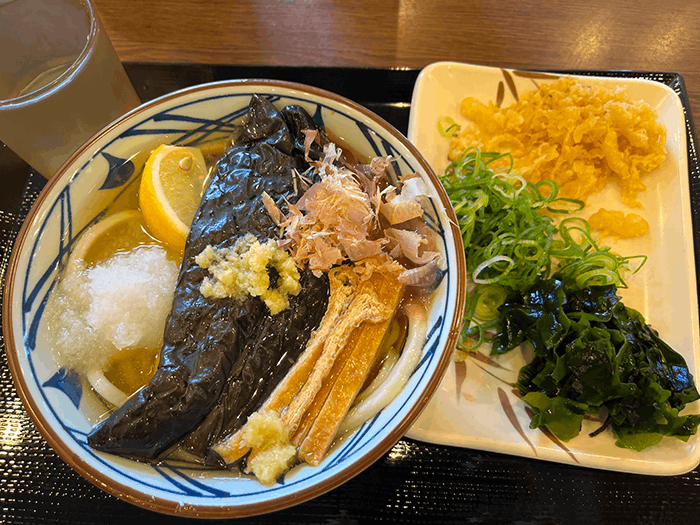 なすおろし冷かけうどん