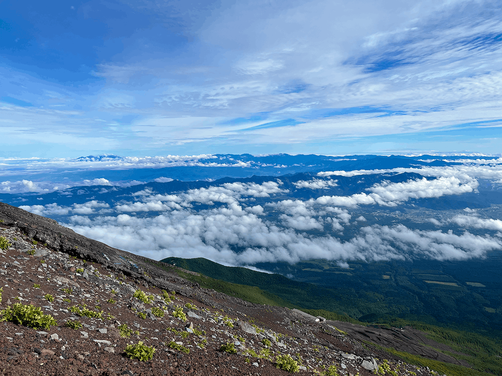 下山中の景色