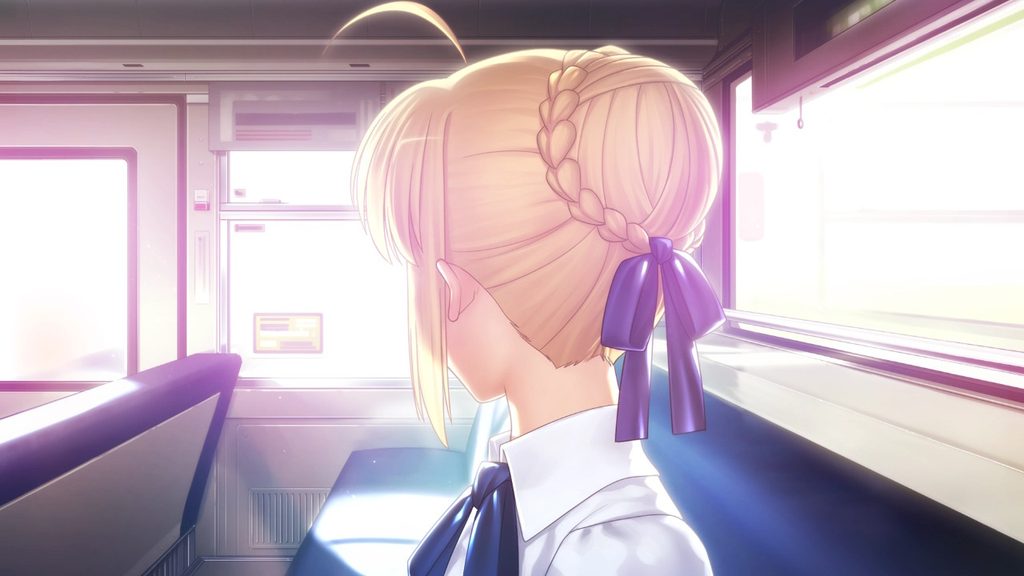 バスに乗るセイバー